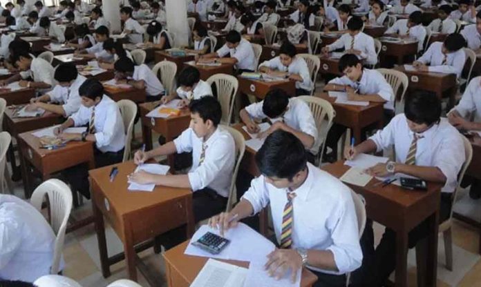 Strange writings on the exam papers of 10th grade students