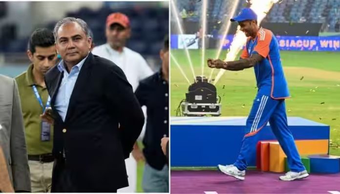 ایشیا کپ کی ٹرافی انتظامیہ لے گئی، بھارتی ٹیم کھڑی تماشہ دیکھتی رہ گئی