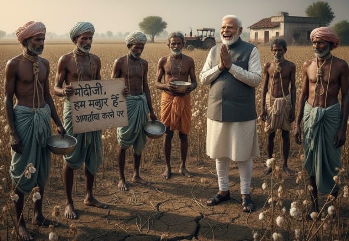Modi government's agricultural failure, more than one lakh farmers commit suicide