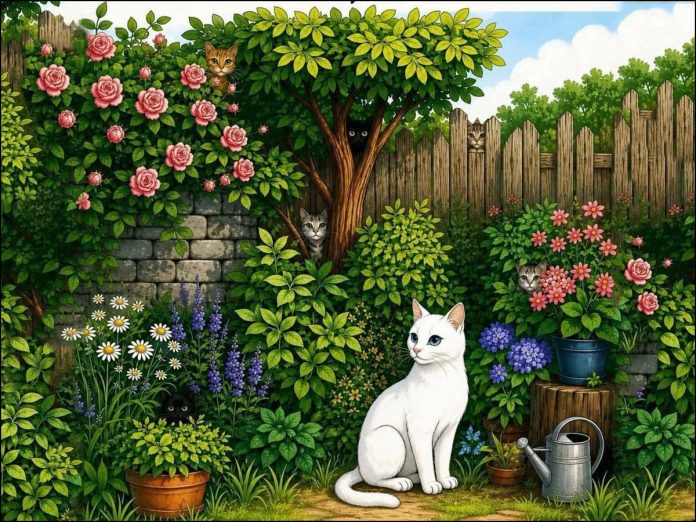 صرف 15 سیکنڈ میں جواب دیں، تصویر میں کتنی بلیاں چھپی ہیں؟